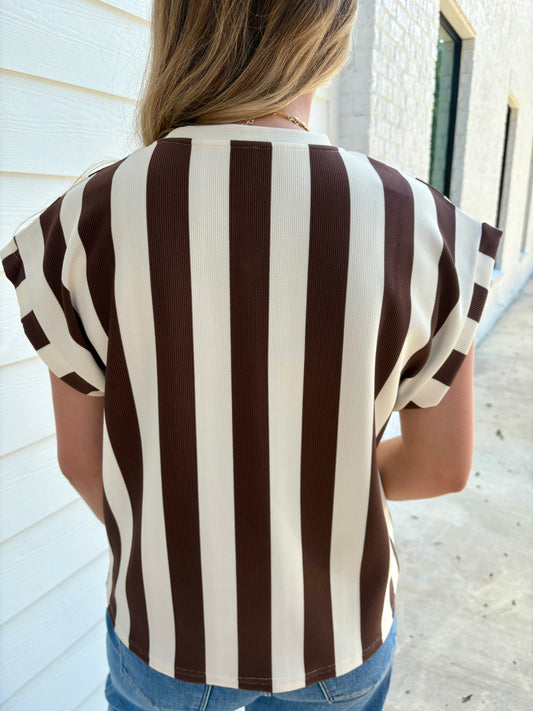 Cafe Hangout Stripe Top