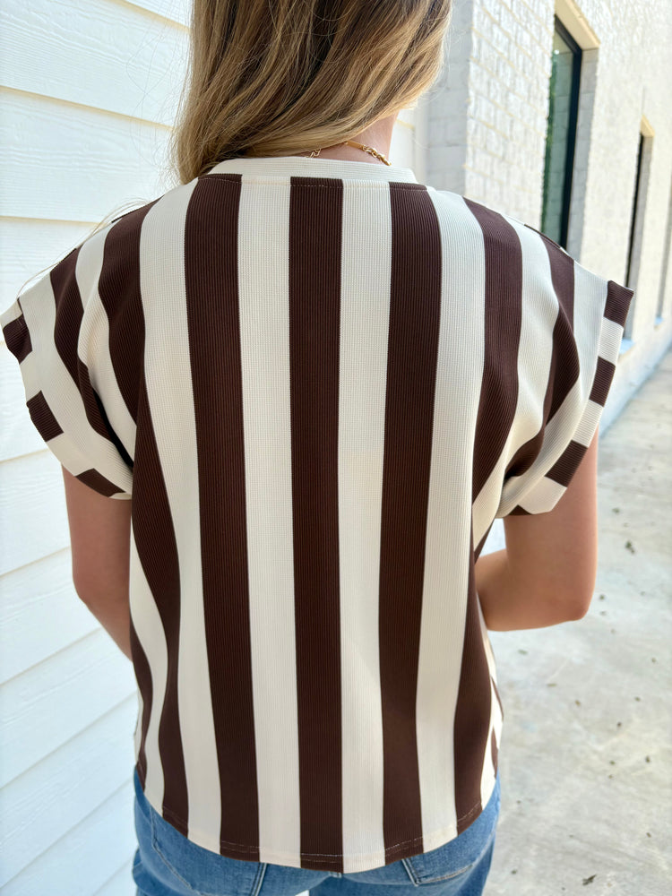 Cafe Hangout Stripe Top
