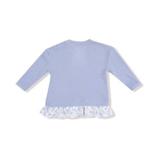 Romi Floral Waffle Pullover Bow Set