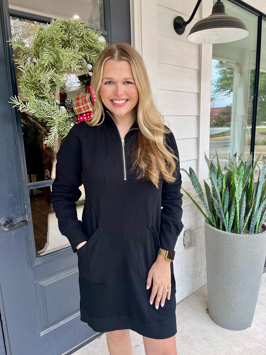 Black Zamora Sweatshirt Dress