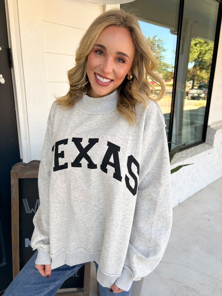 Texas Mock Neck Reversible Sweatshirt