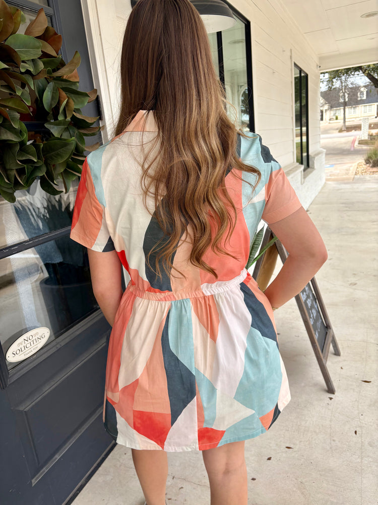 Pretty Prism Zip-Up Dress