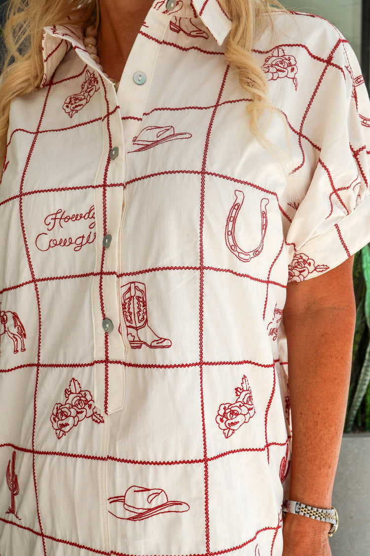 Western Charm Shirt Dress