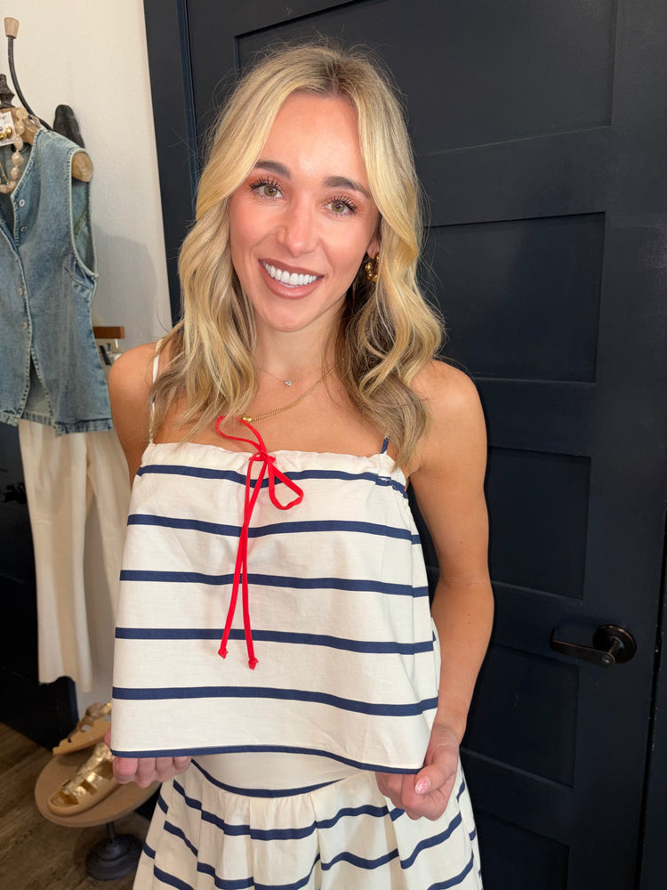 Sailor Tie Crop Top