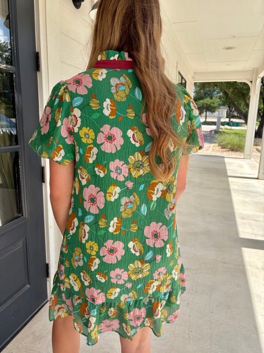 Floral Feeling Puff Sleeve Dress