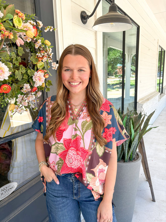Boho Garden Patchwork Top