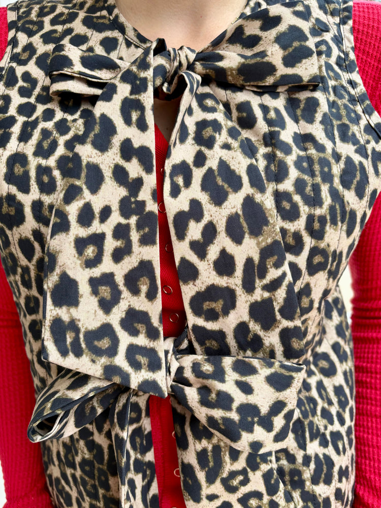 Spotted & Chic Bow Tie Closure Vest