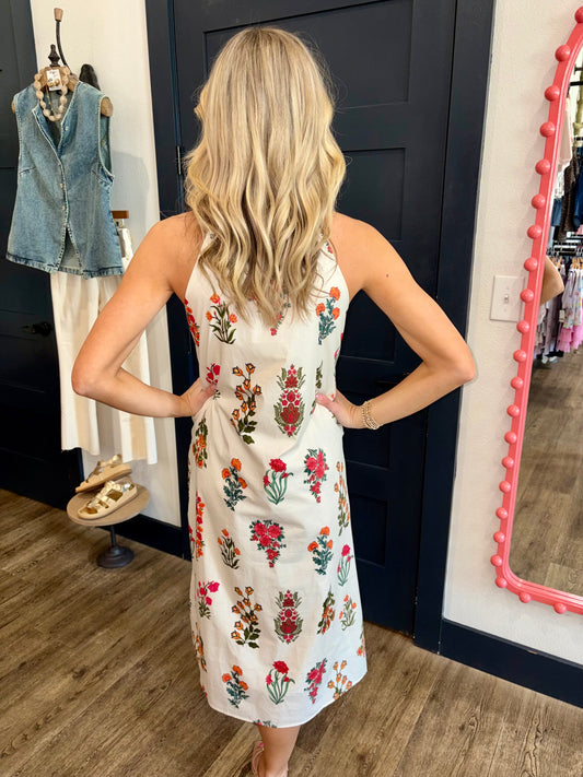 Sweet Petals Halter Dress