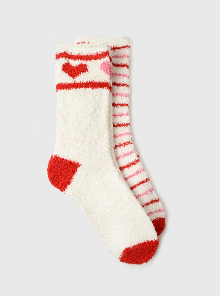 2-Pack Plush Stripe Socks