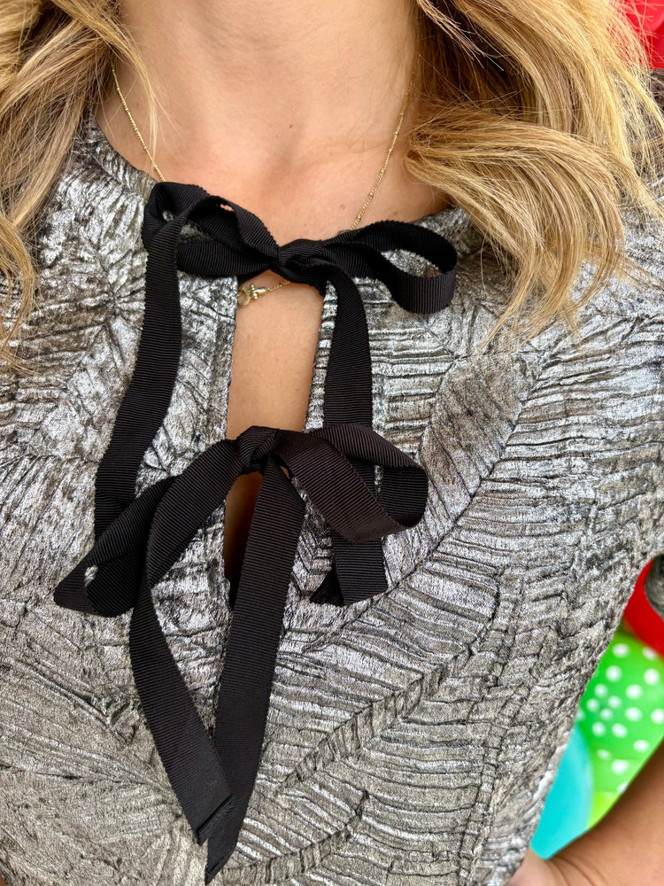 Uptown Toast Metallic Dress