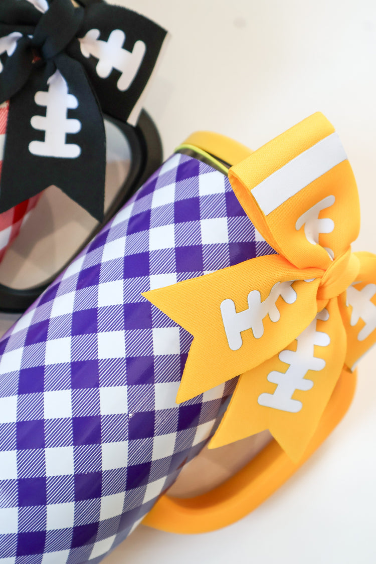 Gameday Gingham Purple + Yellow Mega Mug 30oz