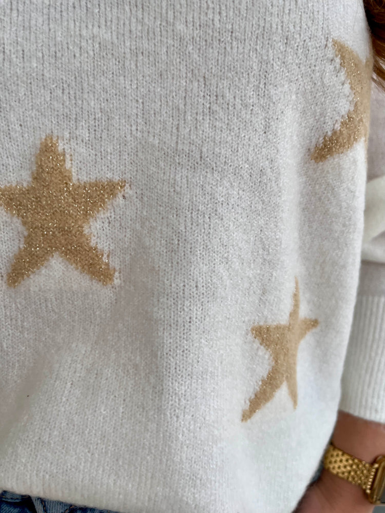 Antique White Hastad Star Sweater