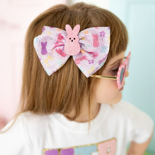 Coquette Easter Bunny Tulle Bow Clip