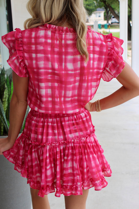 Picnic Plaid Mini Dress
