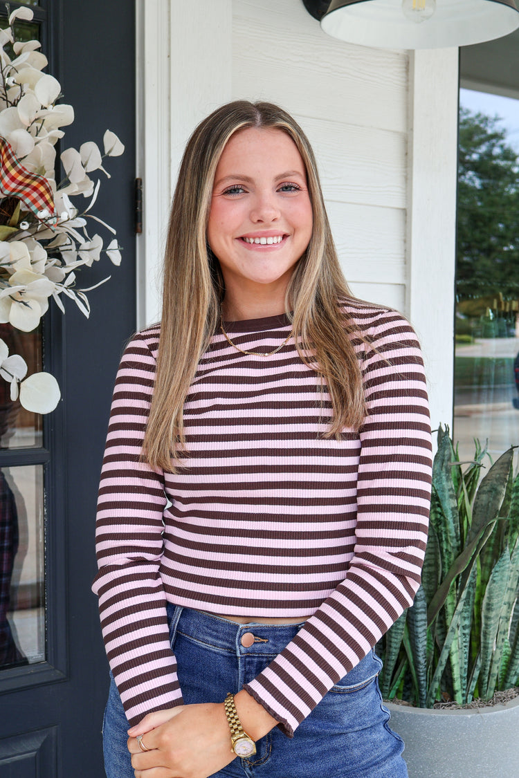 Sinne Striped Rib LS T-Shirt