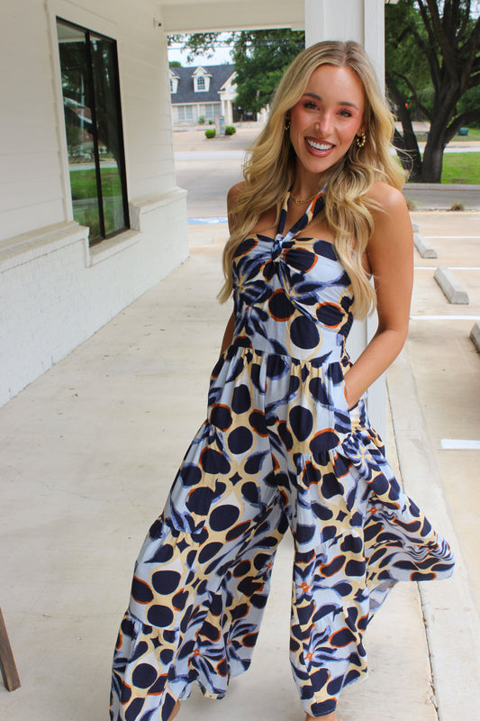 Boardwalk Babe Halter Jumpsuit