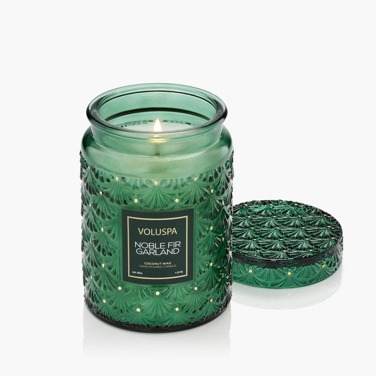 Voluspa Noble Fir Garland 18oz Large Jar Candle