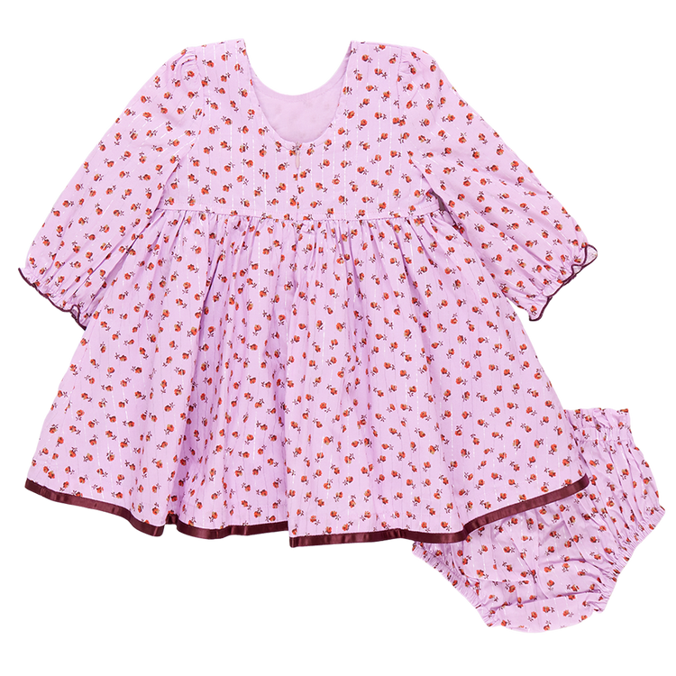 Lavender Tiny Roses Amma Dress Set