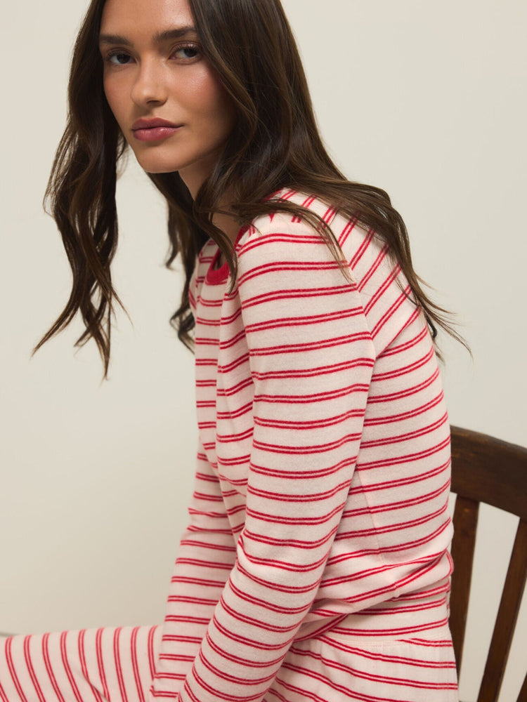 Night In Stripes LS Top