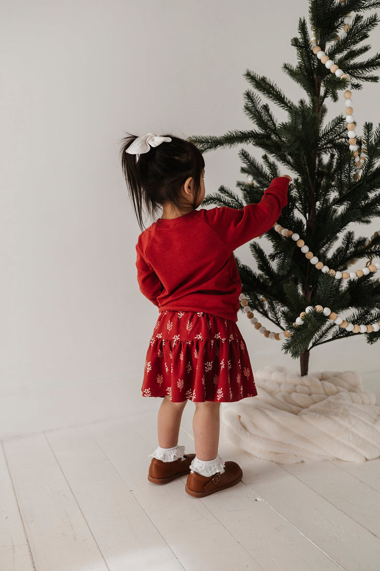 Merry in Berry Red Raglan Sweatshirt
