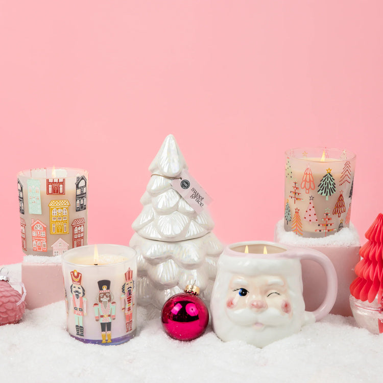 Sweet Grace Holiday Santa Mug Candle #060