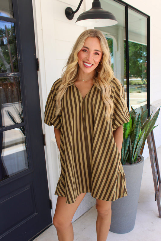 Fall Feels Striped Dress