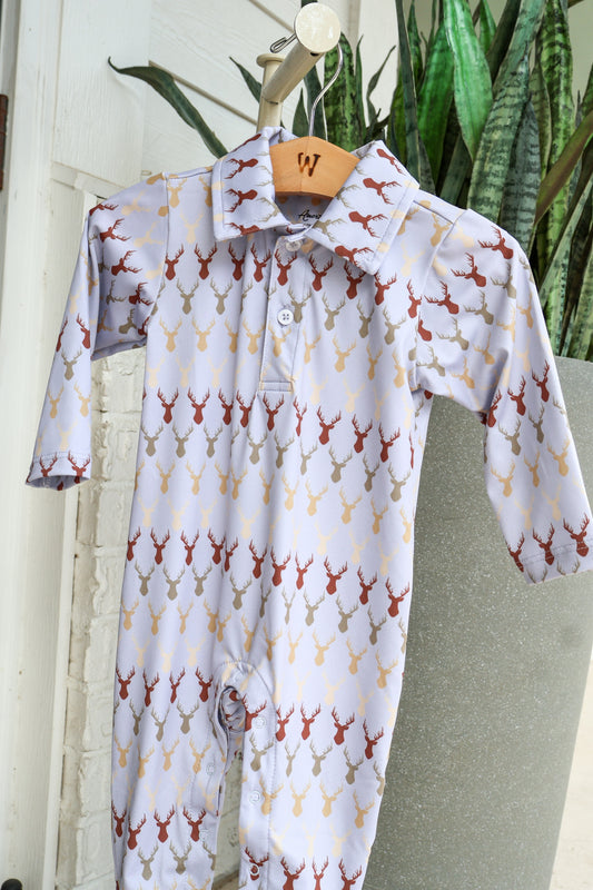 Banks Performance Deer Print Polo Romper