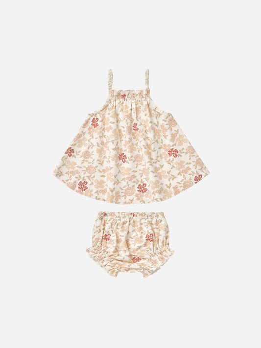 Pink Floral Swing Top/Bloomer