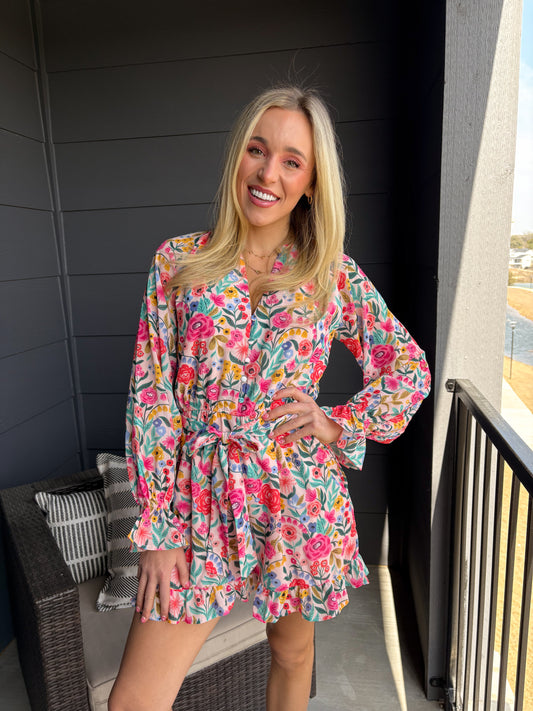 Garden Bloom Ember Romper