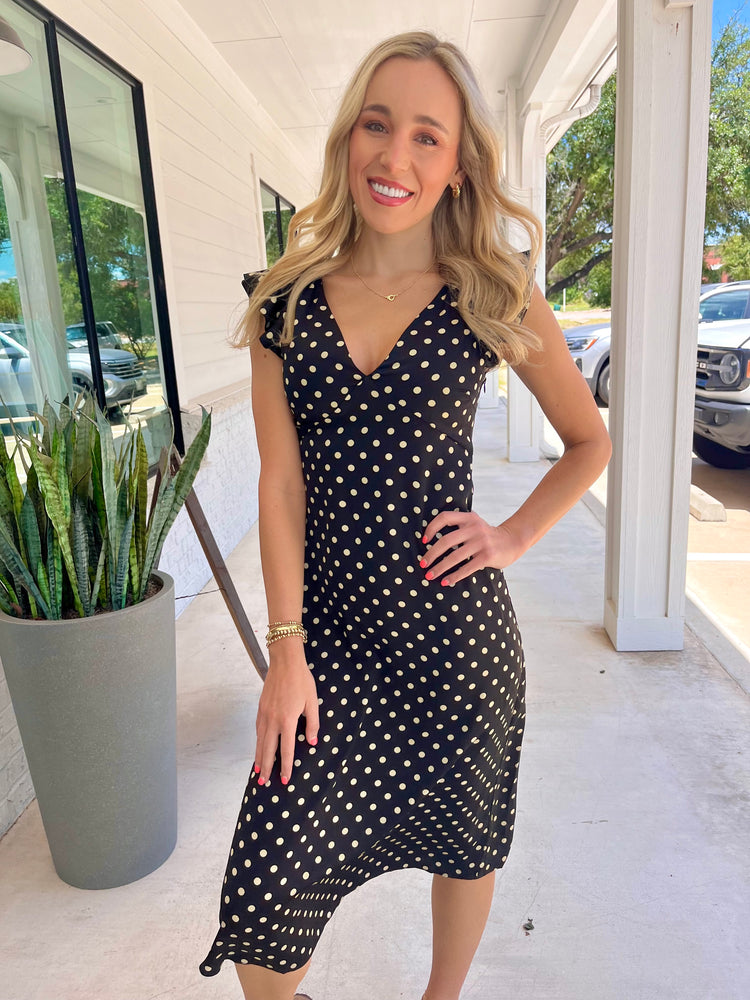 Rea Polka Dot Midi Dress