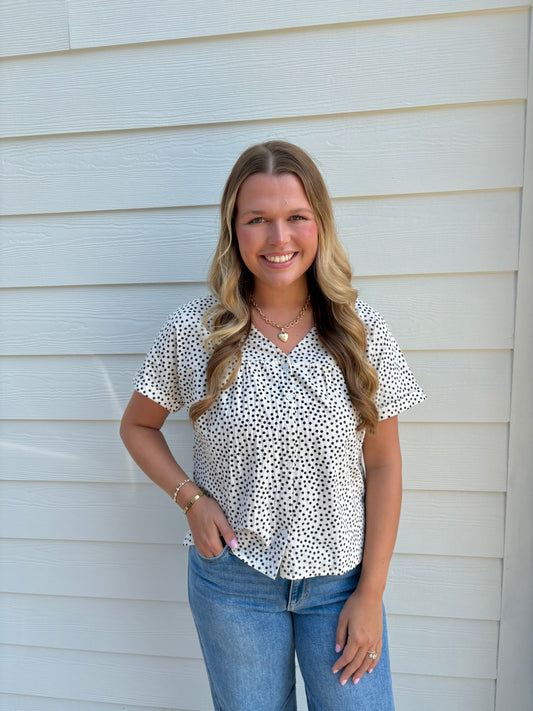 Met You In The Summer Ditsy Floral Top