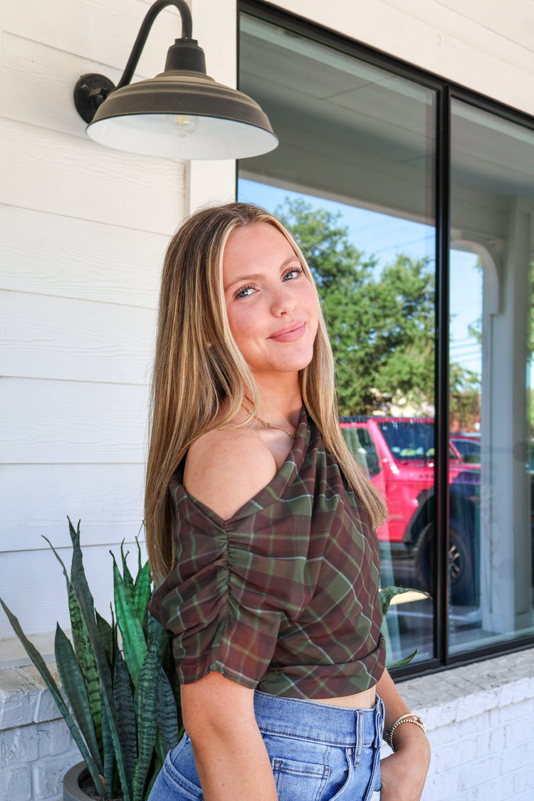 Plaid To See You Crop Top