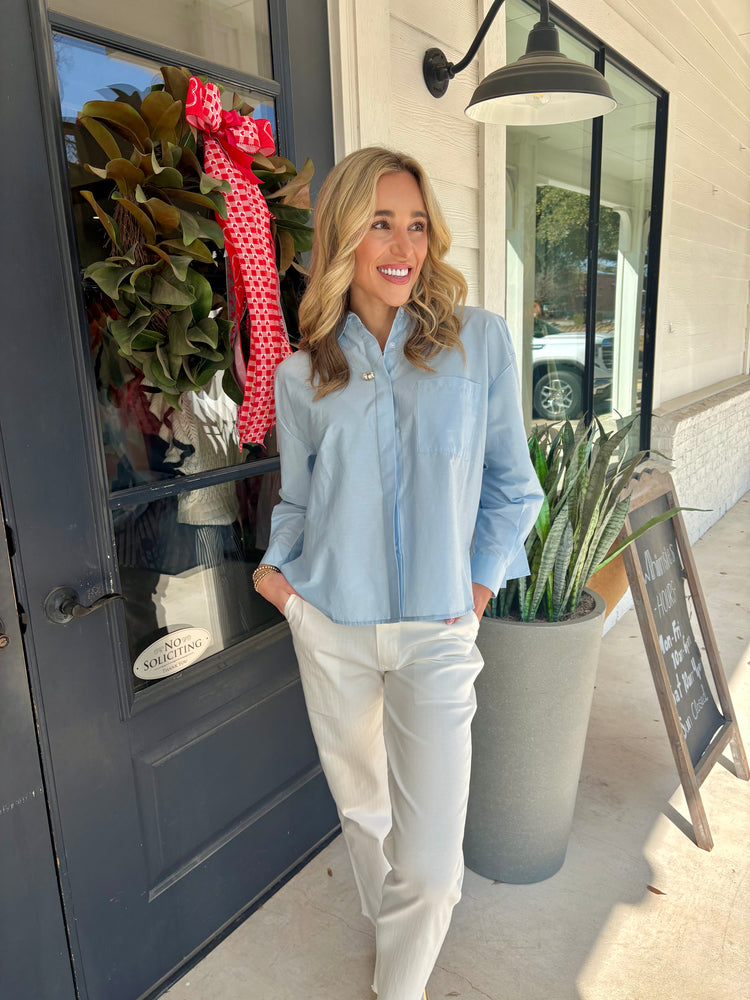 Downtown Ease Pleated Top