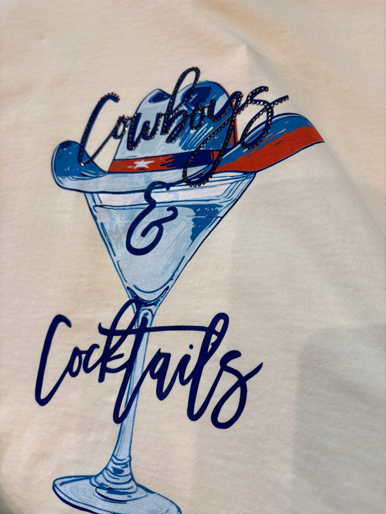 Cowboy Martini Wide Crop Tee