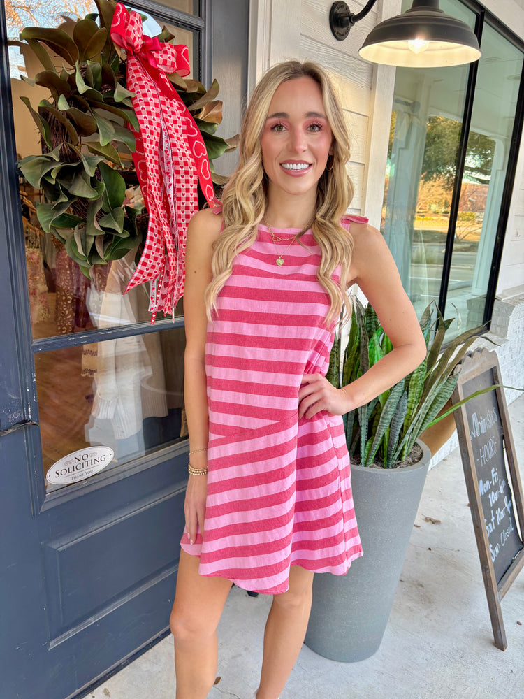 Sweet Surprise Striped Mini Dress