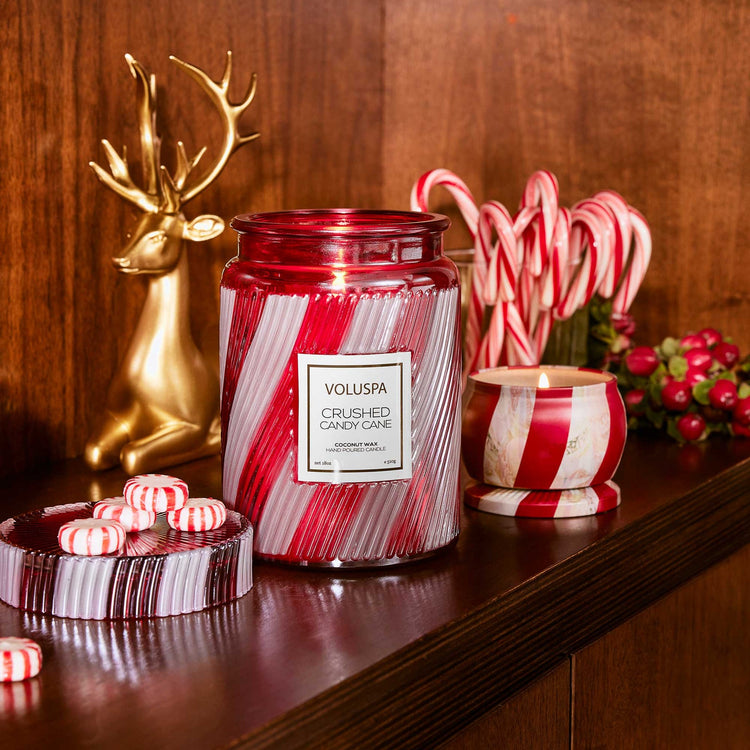Voluspa Crushed Candy Cane 18oz. Large Jar