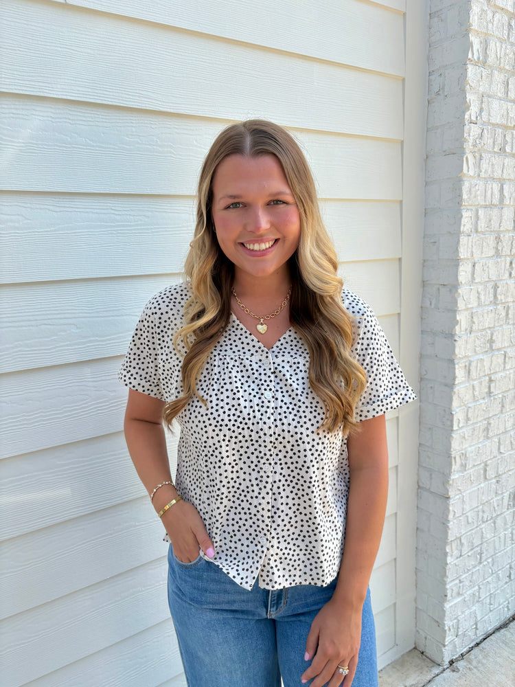 Met You In The Summer Ditsy Floral Top