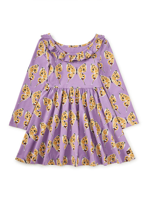 Dragon Swallowtail Butterflies Ruffle Collar Ballet Dress