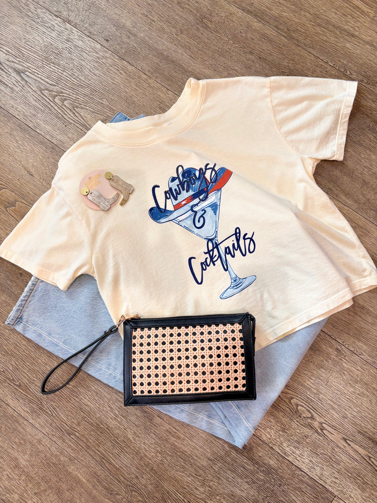 Cowboy Martini Wide Crop Tee
