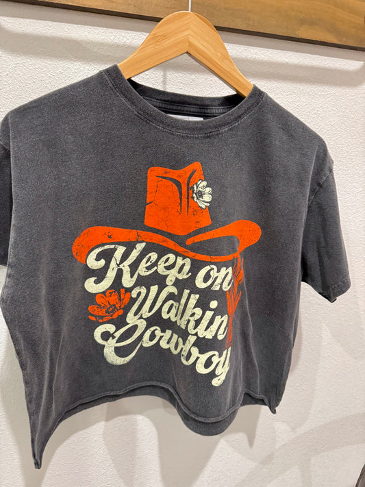 Keep On Walkin' Cowboy Crop Tee