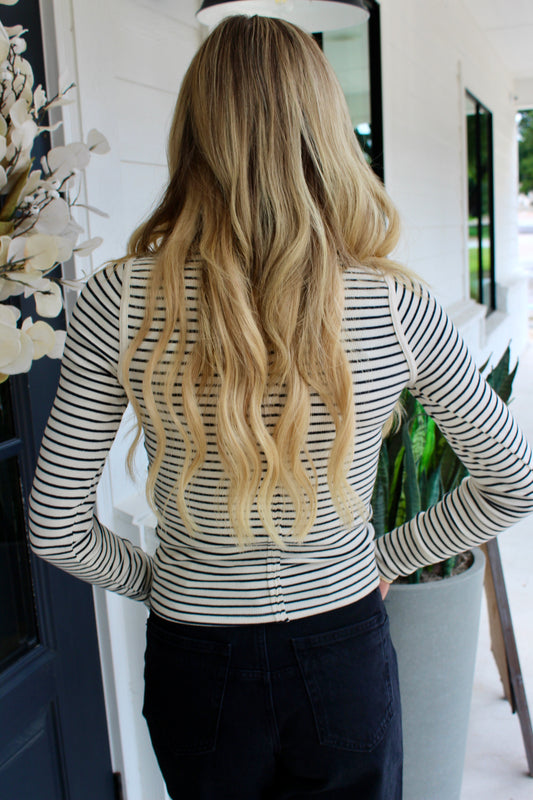 Lake Henley Stripe Top