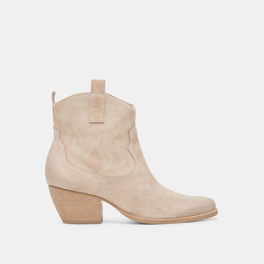 Shania Taupe Suede Booties