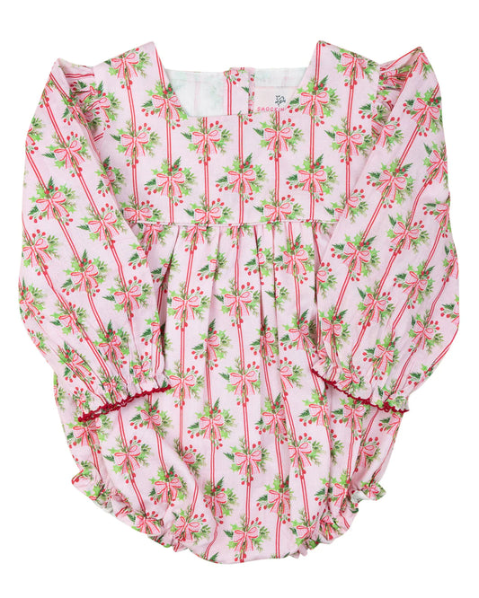 Holiday Bow Striped Bubble