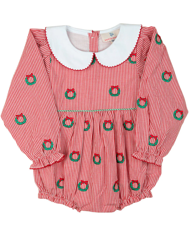 Christmas Wreaths Embroidered Bubble