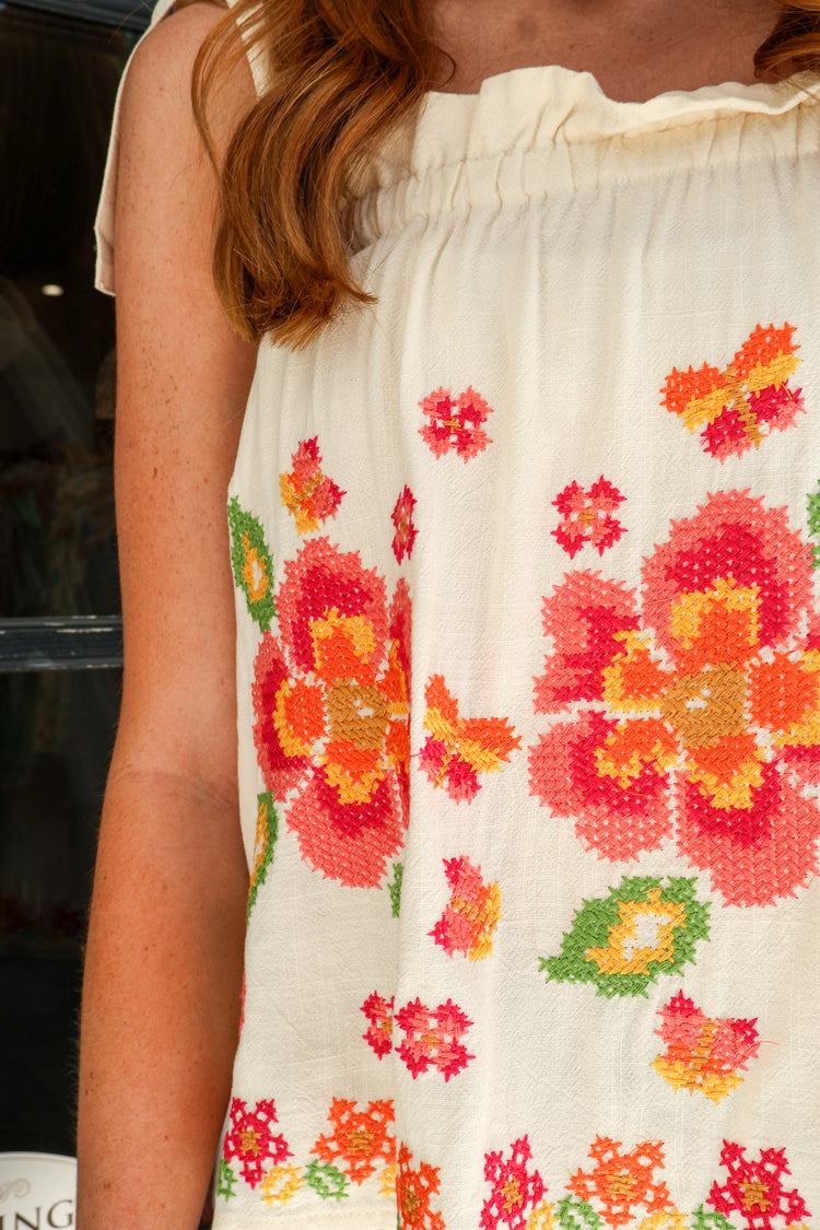 Having A Moment Tie Shoulder Tank