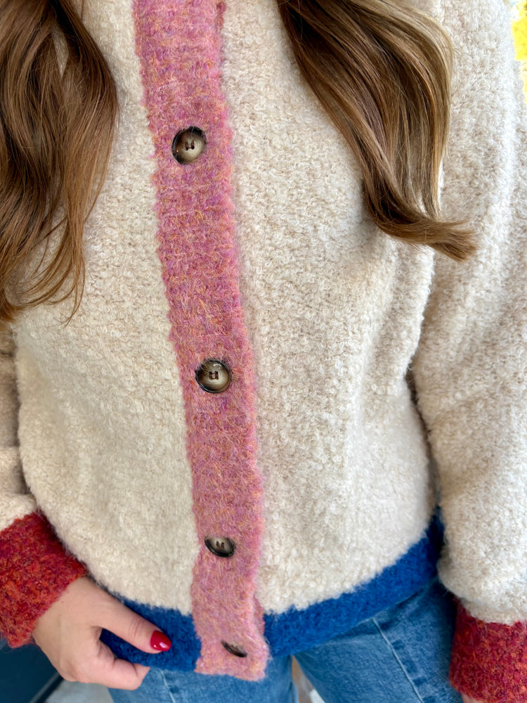 Cyclamen Creme Cardigan