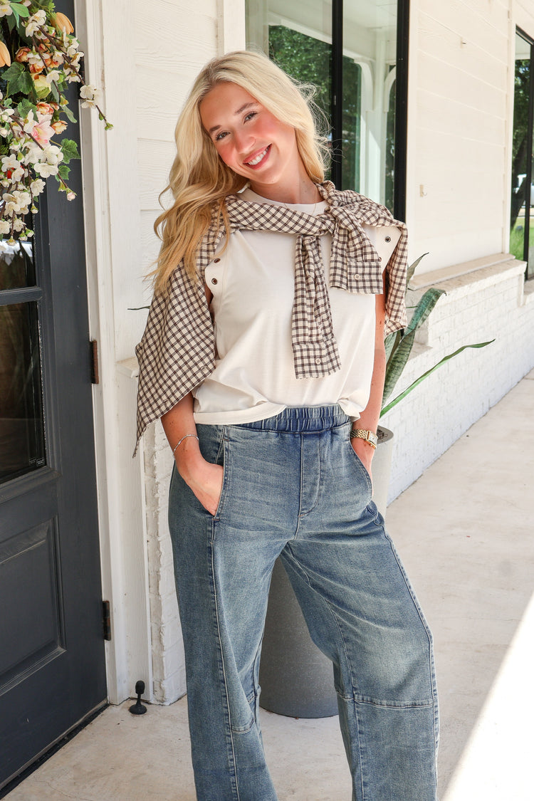 River Plaid Button Up