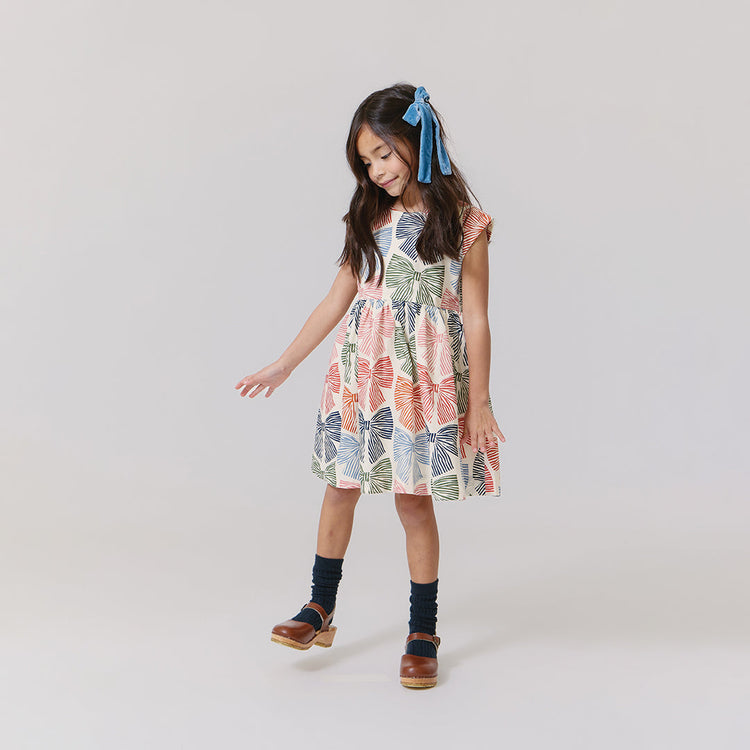 Multi Striped Bows Adaline Dress