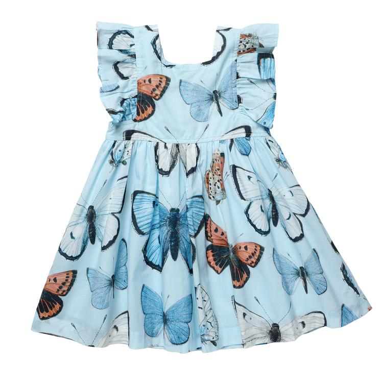 Blue Vintage Butterflies Elsie Dress