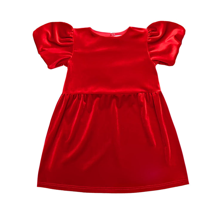 Red Velvet Bow Dress
